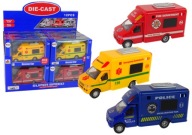 Auto Policajný hasičský zbor Friction Drive 3 modely