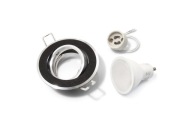 SET ČIERNE HALOGÉNOVÉ SVIETIDLÁ + LED 4W + GU10
