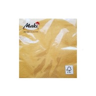 ZLATÉ VEČEROVÉ obrúsky 33X33cm (20) ČERVENÉ PLAST