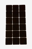 Samolepiace plstené podložky hnedé 25x25mm x18