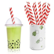 Hrubé papierové slamky na Bubble Tea | 10 ks