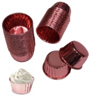 HUDOBNÉ ŠÁLKY, ŠÁLKY NA MUFFIN, FORMY RUŽOVÉ ZLATÉ, 50 KS