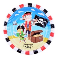 Papierové taniere piráti 18 cm - 8 kusov