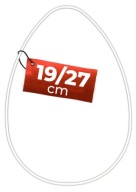 BIELA ​​kovová dekorácia VAJÍČKA 19x27 cm Krúžok na vajíčka
