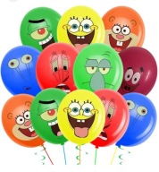 NARODENINOVÁ BALÓNOVÁ SÚPRAVA SPONGEBOB SQUARE NOHAVICE BALÓN 14 KS PARTY