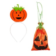 TEKVINOVÝ KROJ JESENNÝ HALLOWEENSKÝ PLES 2 kusy