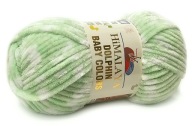 HIMALAYA HRUBÁ priadza DOLPHIN BABY COLORS 8043I seladónová a biela