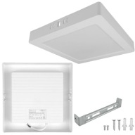 Prisadené štvorcové LED svietidlo 22x22 cm 18W 4000K + napájací zdroj