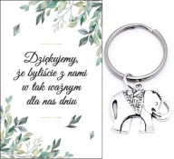 ĎAKUJEME HOSTOM DARČEK SVADOBNÝ SVADOBNÝ SVADOBNÝ SLON SPOMIENKY KĽÚČOVKA