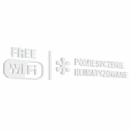 Nálepka - Bezplatné Wi-Fi pripojenie na internet, klimatizácia. 6x30