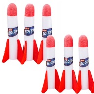 SADA 6 PIENOVÝCH rakiet PRE DETI PRE KATAPULTOVÚ ZÁBAVU V ZÁHRADE