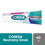 Corega, lepiaci krém na zubné protézy, super silná, neutrálna chuť, 40 g