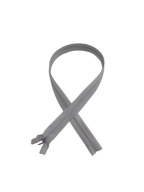 Zips, SAMOSTATNÝ Zips, KRYTÁ ČIPKA, 50cm, SIVÁ