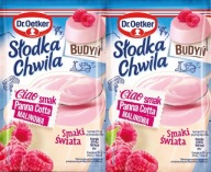 DR. Oetker Słodka Chwila Puding s príchuťou malina panna cotta 2 x 43 g