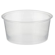 Bezfarebné okrúhle nádoby, priemer 101 mm, OPÄTOVNE POUŽITEĽNÉ! BEZ POPLATKU! 250 ml 100 ks.
