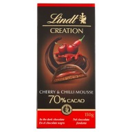 Lindt Creation Tmavá čokoláda 70% cherry chilli Cherry Chilli Mousse 150g