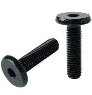 10x skrutka M8 x 30 mm plochá imbusová hlava, nábytková skrutka, metrická čierna