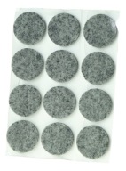 Plsťové podložky, priemer 28 mm, 12 ks, plsť na nábytok