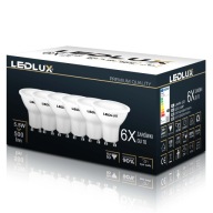 6x GU10 LED žiarovka 5,5W = 50W SMD Premium LEDLUX nebliká, 3 FARBY