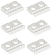 LEGO tanier 1x2 s okrajom biely 32028 - 6 ks
