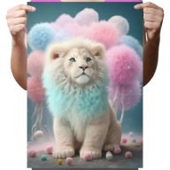 DIAMANTOVÁ VÝŠIVKA Diamantová maľba mozaika Diamantový set pre deti Lion