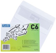Samolepiace listové obálky C6 25 ks. Bantex