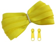 Špirálový zips 3 mm ŽLTÝ zips 1 meter + 2 zipsy