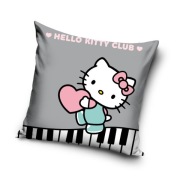DEKORATÍVNY OBJAL NA VANKÚŠ 40X40 HELLO KITTY SIVÉ DETSKÉ MAČIATKO NA SPANIE