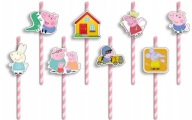 NARODENINOVÉ SLAMKY s POSTAVIČKAMI - PEPPA PIG BIRTHDAY FAIRY GAMES - 8 ks.