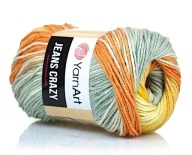 YARNART JEANS CRAZY PRIADZ Č. 8210 MULTICOLOR