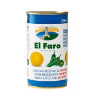Zelené olivy plnené Jalapeno 350 g EL FARO