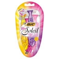 Holiaci strojček BiC Miss Soleil Color Collection s 3 čepeľami, 4 kusy
