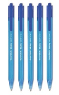 Paper Mate Inkjoy RT automatické modré guľôčkové pero, 5 kusov