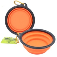 RUBY skladacia miska pre domáce zvieratá pre psa a mačku 250 ml oranžová
