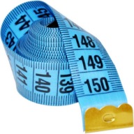 Tradičný viacfarebný krajčírsky meter meria 150 cm