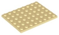 LEGO Element PLATE 6 x 8 Tan / Pen 3036 NOVINKA