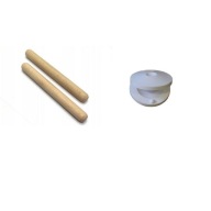 Kastanety CA1 biele + súprava claves CL10