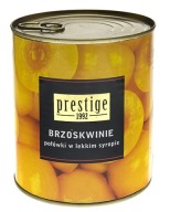 PRESTIGE Polovičky broskýň v light sirupe 820g