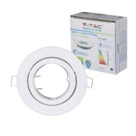 V-TAC GU10 Očko okrúhle pohyblivé biele VT-7227RD-WH