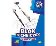 Astra technický blok A4/10k, 170g - biely (106119004)