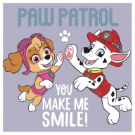 Čarovná detská osuška na ruky lisovaná do kociek Paw Patrol Skye sivá