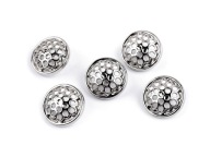 KOVOVÝ GOMBÍK 18mm STRIEBORNÝ