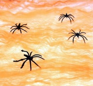 Oranžový ozdobný pavučinový halloweensky karneval