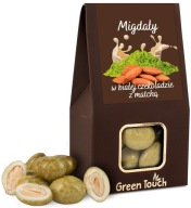 Mandle v bielej čokoláde s čajom matcha 100g