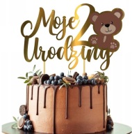 Tortový macko na tortu MOJE 2. narodeniny