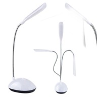 KOMPAKTNÁ LED STOLNÁ LAMPA, FLEXIBILNÁ, BIELA
