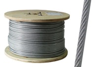 1m lano Oceľové lano PVC povlak 5mm 6x7+FC pozinkované - narezané na mieru