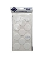 Plstené podložky na okrúhle stoličky, biele, okrúhle, 4 cm - 11 ks.