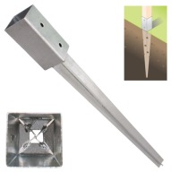 STĹPOVÁ ZÁKLADŇA VRAZANÁ DO ZEMNEJ KOTVY 45x550 PSG45 DRŽÁK PERGOLA DOMAX