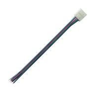 Rýchlospojka Jednostranný LED konektor s káblom pre RGBW pásiky 12 mm 15 cm